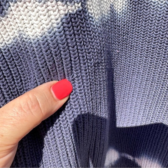 Johnny Was - Tie Dye Pullover V neck Sweater, Indigo, size: Large - Picture 8 of 10